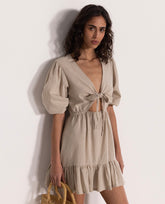 Front Tie V-Neck Cover Up Dress